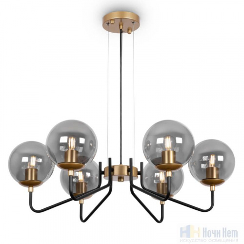 Люстра Freya Moricio FR5140PL-06GB, раздел каталога Люстры с плафонами интернет-магазина Ночи Нет