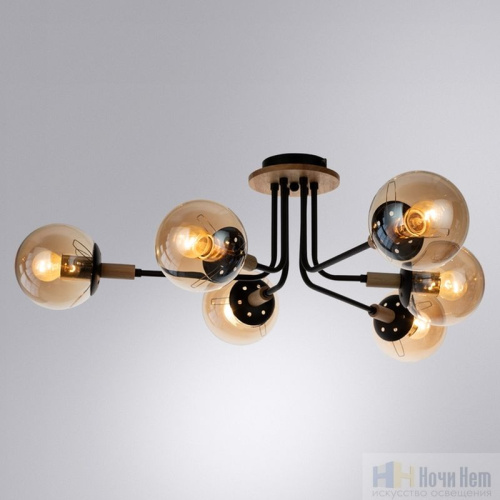 Люстра Arte Lamp Oxford A2716PL-6BK, раздел каталога Люстры с плафонами интернет-магазина Ночи Нет
