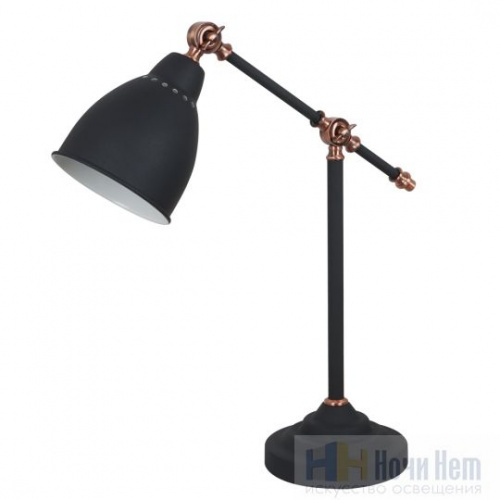 Настольная лампа Arte Lamp Braccio A2054LT-1BK, раздел каталога Лампы настольные офисные интернет-магазина Ночи Нет