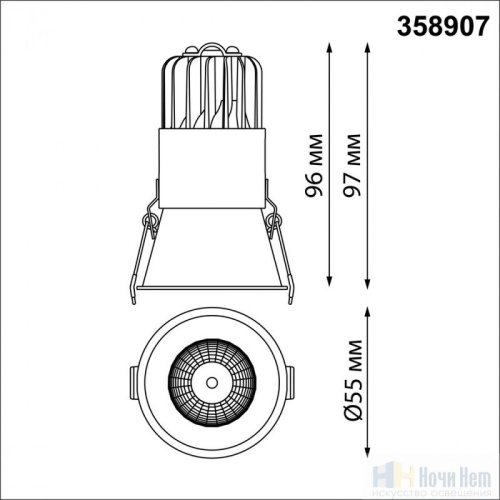 Встраиваемый светильник Novotech Lang 358907, раздел каталога Светодиодные точечные светильники интернет-магазина Ночи Нет