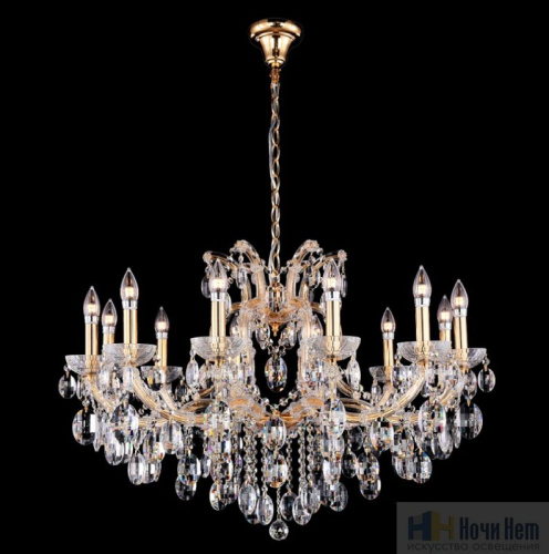 Люстра Crystal Lux HOLLYWOOD SP12 GOLD 2011/312, раздел каталога Хрустальные люстры интернет-магазина Ночи Нет